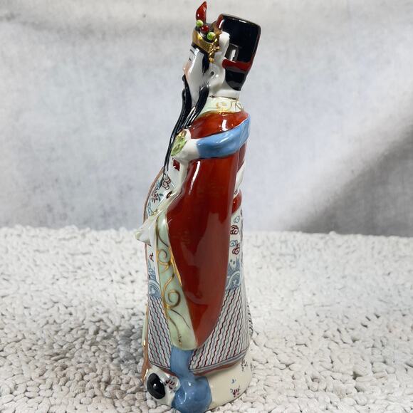 Chinese Famille Rose Porcelain Fu Lu Shou Figurine God of Prosperity Vintage 7" - Picture 3 of 16